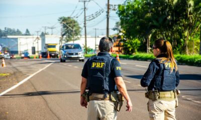 back view of police officers standing on a street